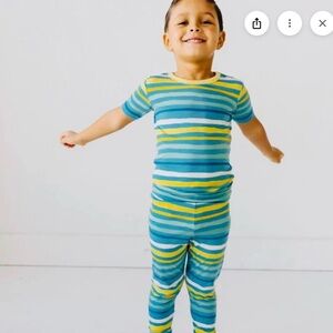 Little Sleepies Garden Stripe Bamboo Pajama Set